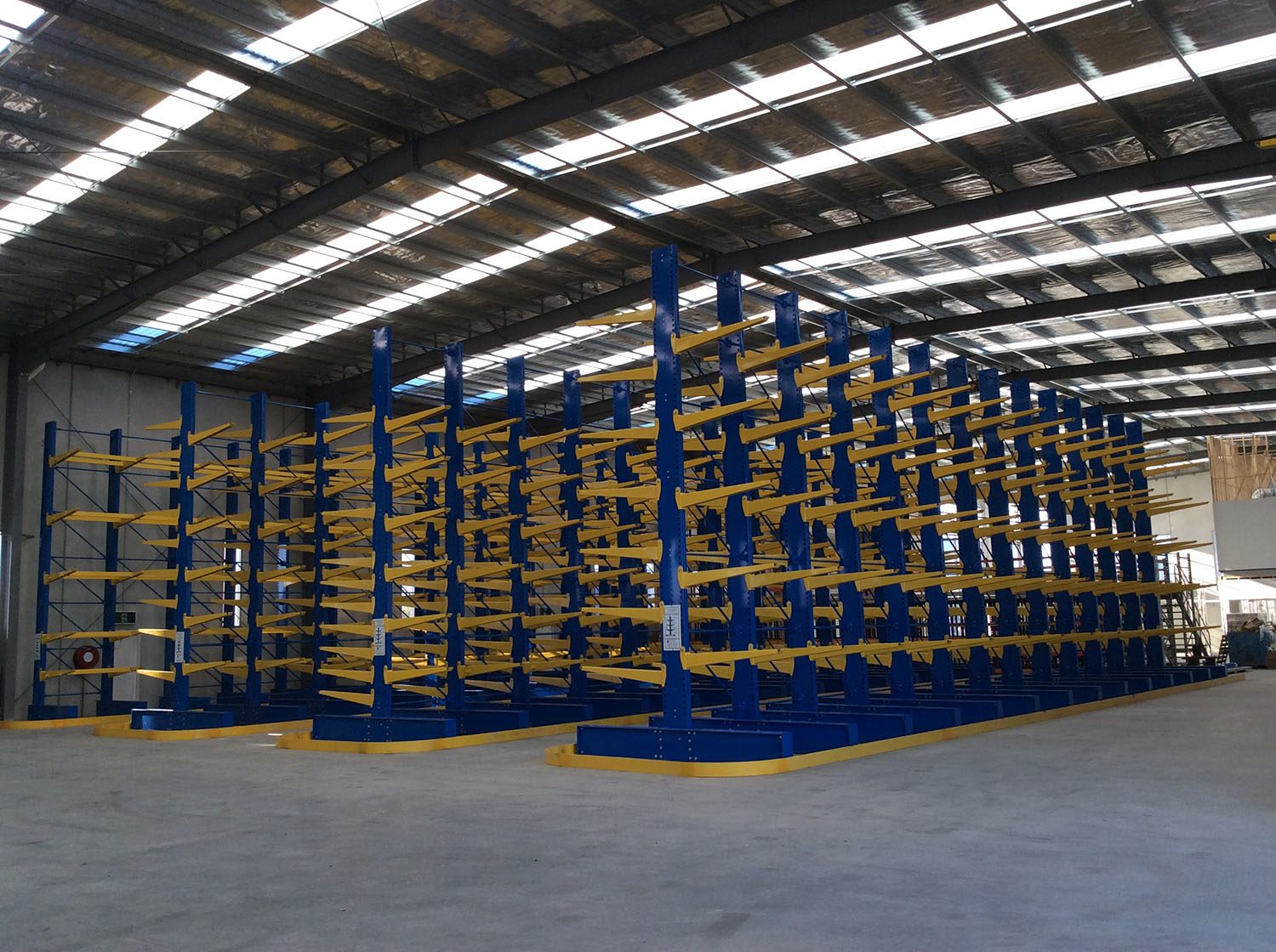 New cantilever racking installation