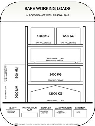 Safe Working Load Signage